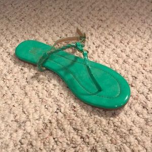 Green sandals